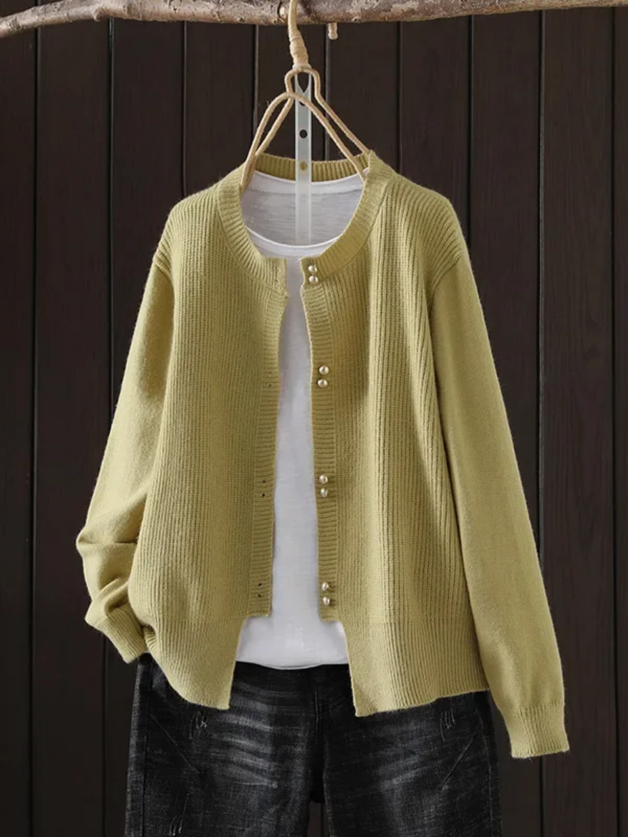 Ela™ - Pearl Button Cardigan