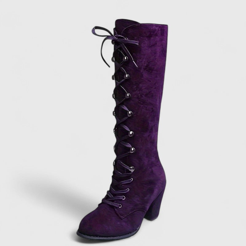 Mari | Velvet Elegance High Boots