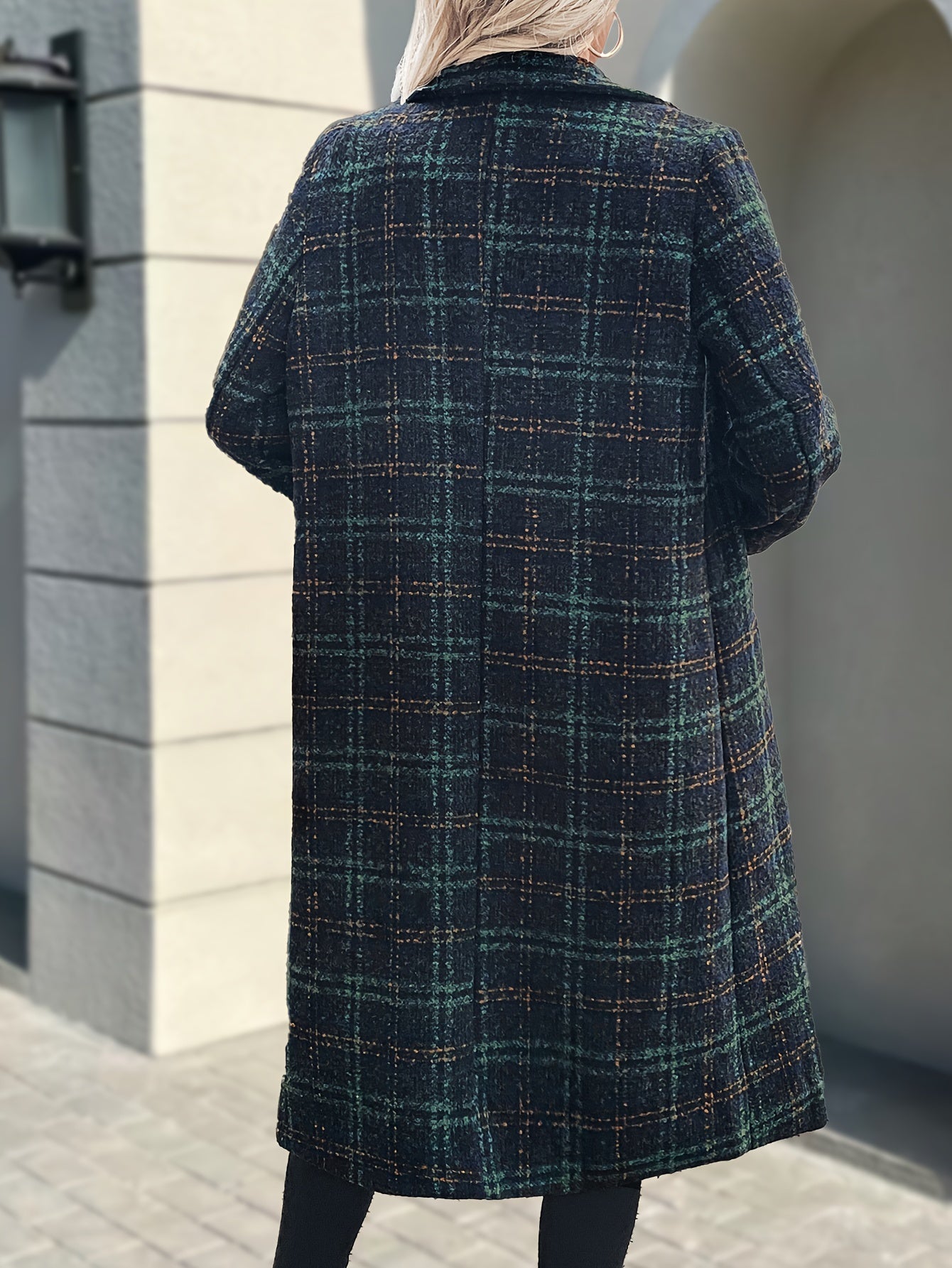 Mavery – Elegant Plaid Coat