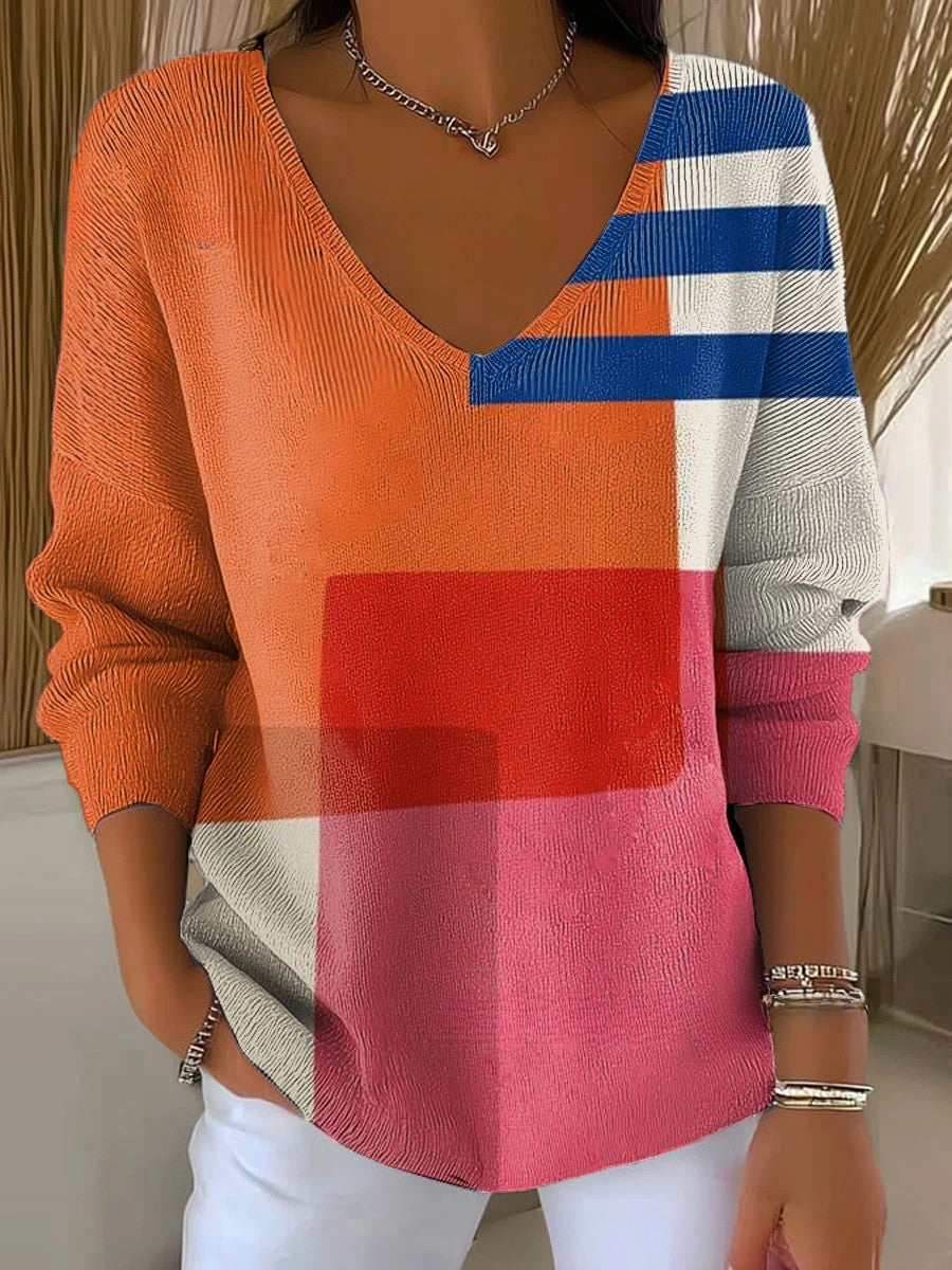 Audrey| Effortless V-Neck Knit Top