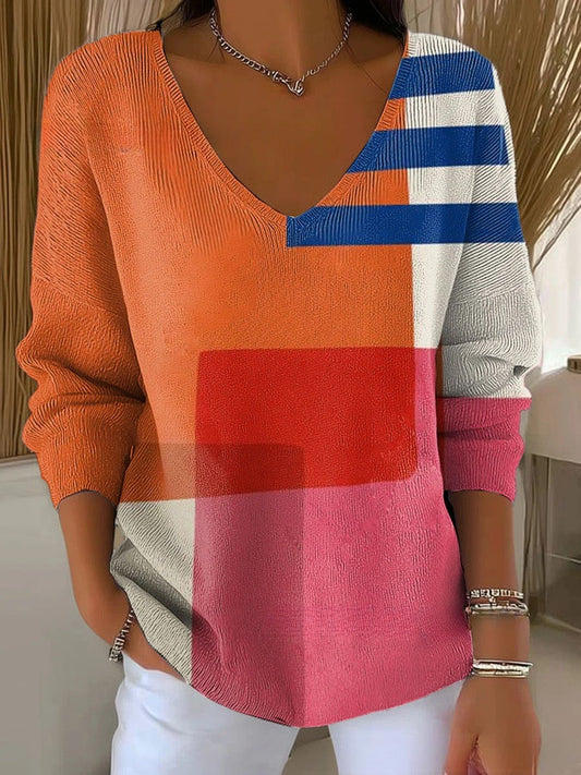 Audrey| Effortless V-Neck Knit Top