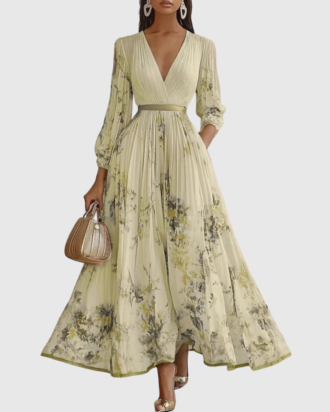 Roella | Elegant Pleated Maxi Dress