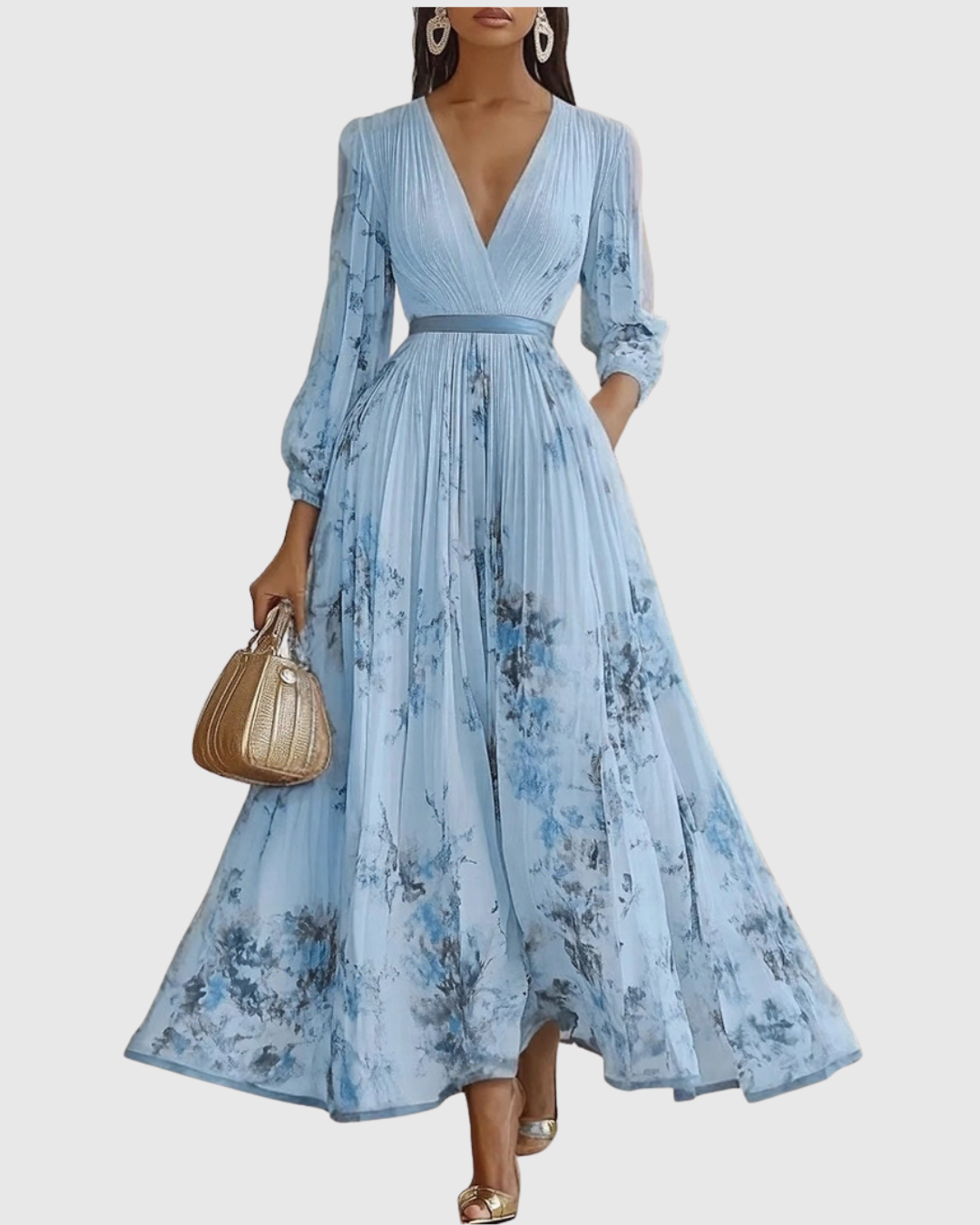 Roella | Elegant Pleated Maxi Dress
