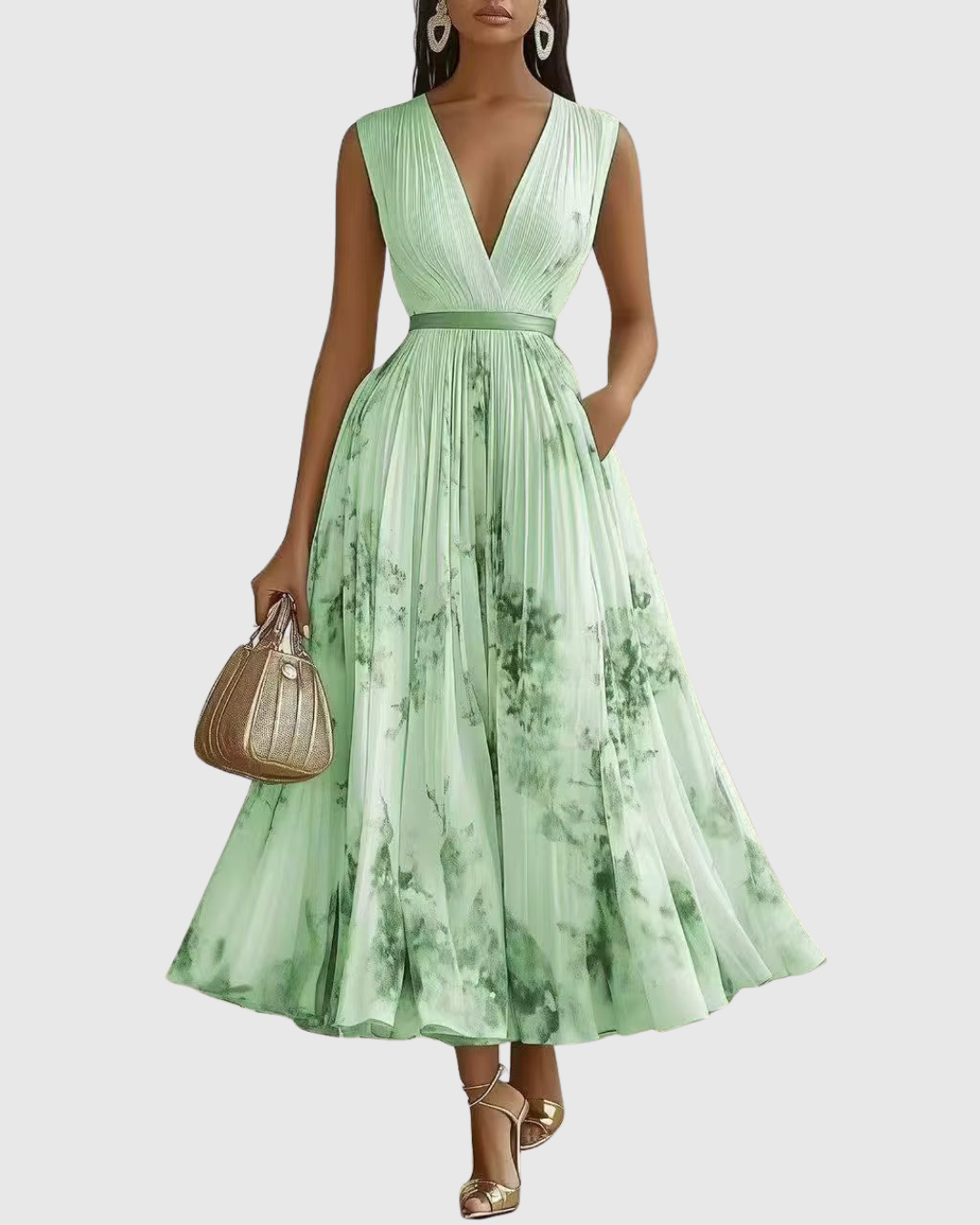 Roella | Elegant Pleated Maxi Dress