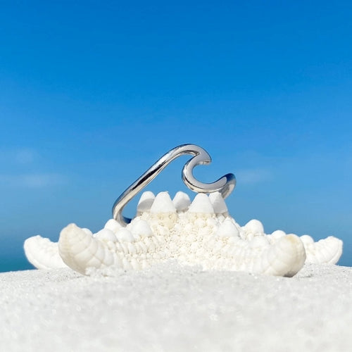 Silver Sea Wave Ring