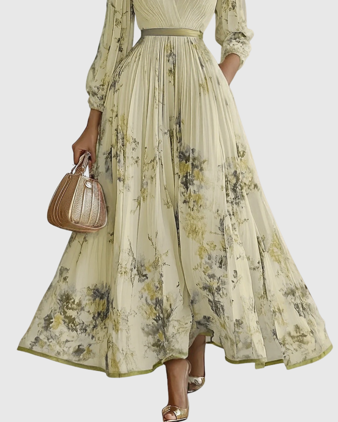 Roella | Elegant Pleated Maxi Dress
