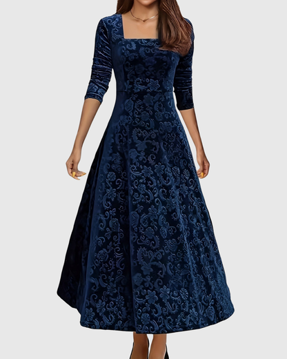 Veera | Graceful Floral Midi Dress