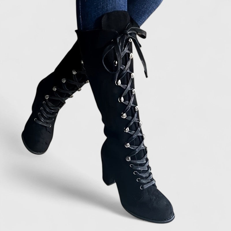 Mari | Velvet Elegance High Boots