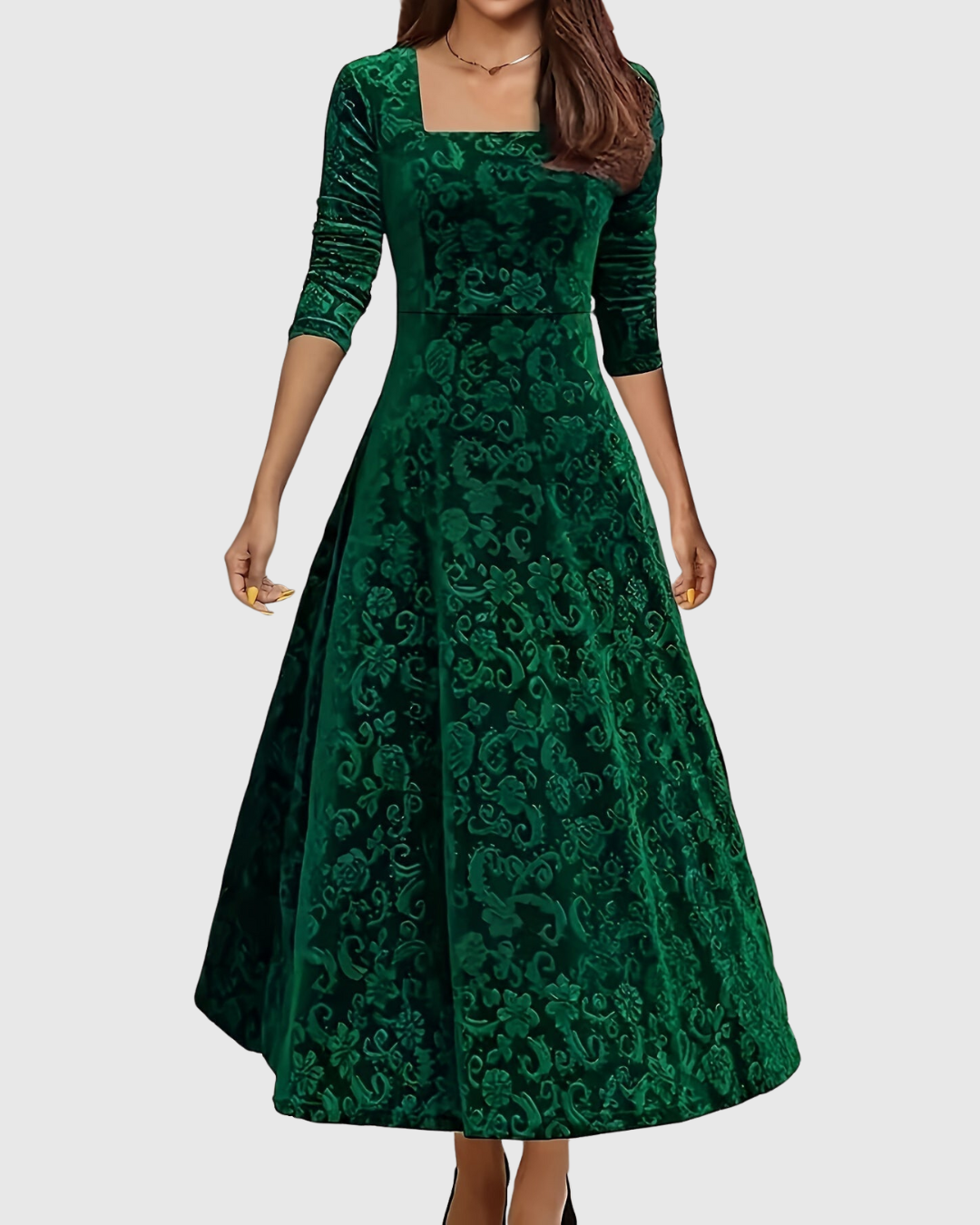 Veera | Graceful Floral Midi Dress