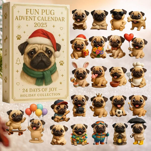 🐾🎄 Funny Pug Advent Calendar 2025