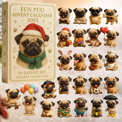 🐾🎄 Funny Pug Advent Calendar 2025