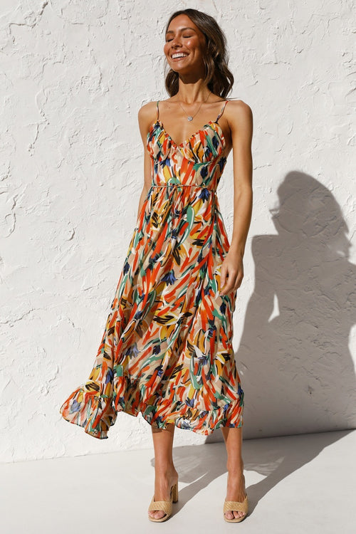 Emma™ | Vibrant Bliss Midi Dress