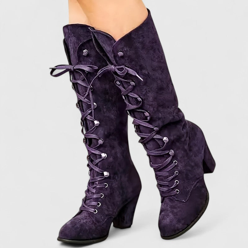 Mari | Velvet Elegance High Boots