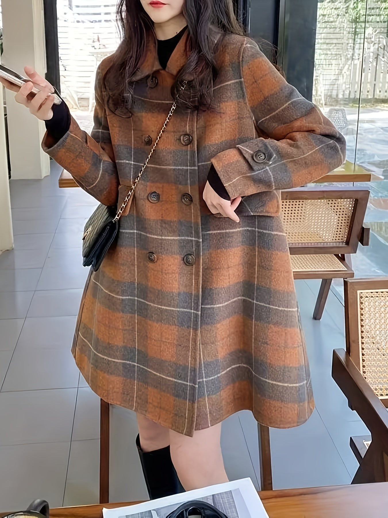 Miah – Tartan Tweed Coat