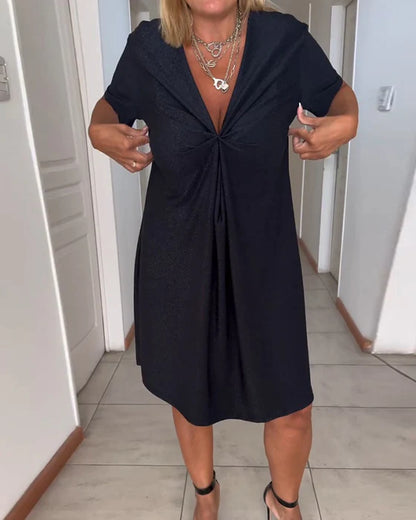 Amelia's Cinched V-Neck Shift Dress
