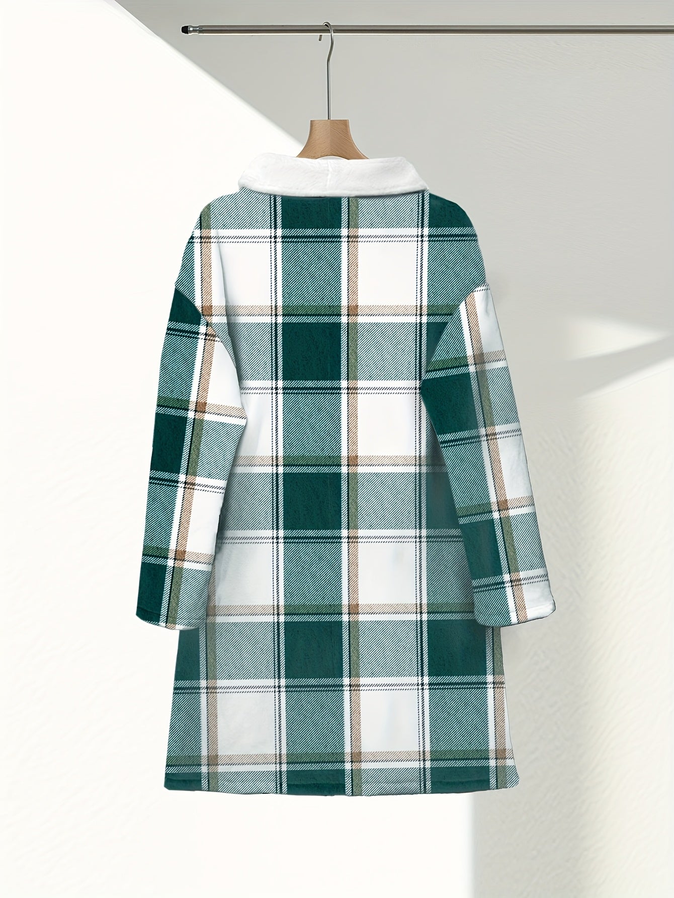 Ymma – Green Plaid Coat