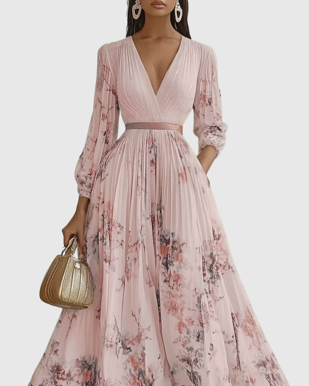 Roella | Elegant Pleated Maxi Dress