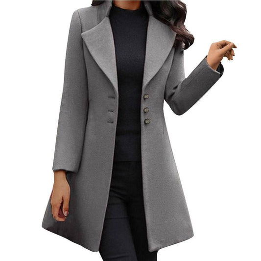 Ariana™ - Tailored Button-Down Long Coat