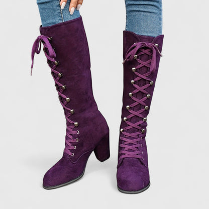 Mari | Velvet Elegance High Boots
