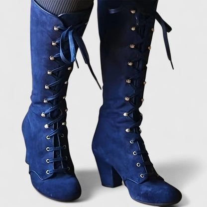 Mari | Velvet Elegance High Boots