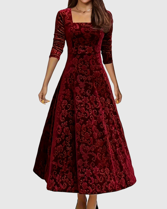 Veera | Graceful Floral Midi Dress