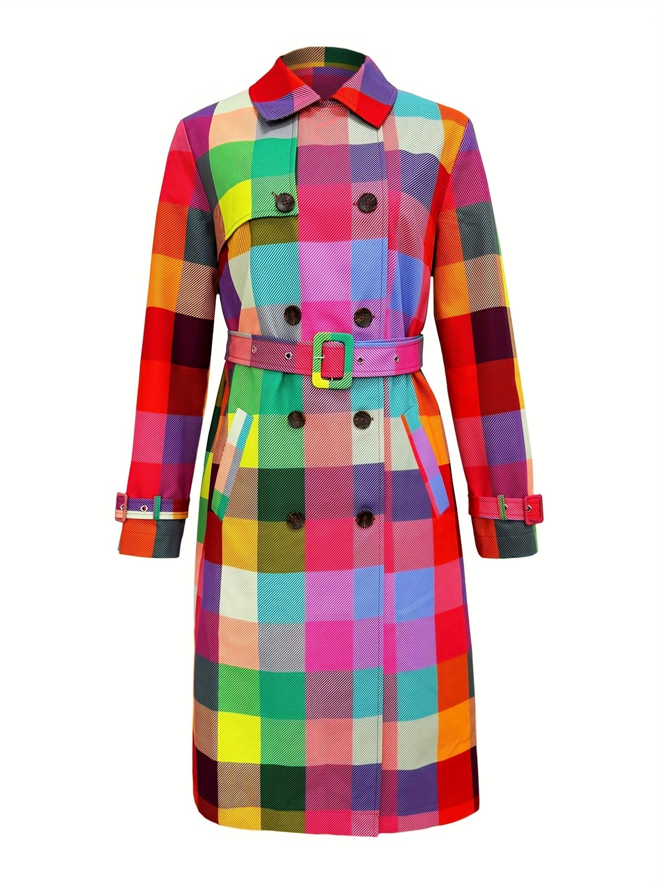 Gace –Colorful Plaid Coat