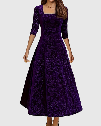 Veera | Graceful Floral Midi Dress