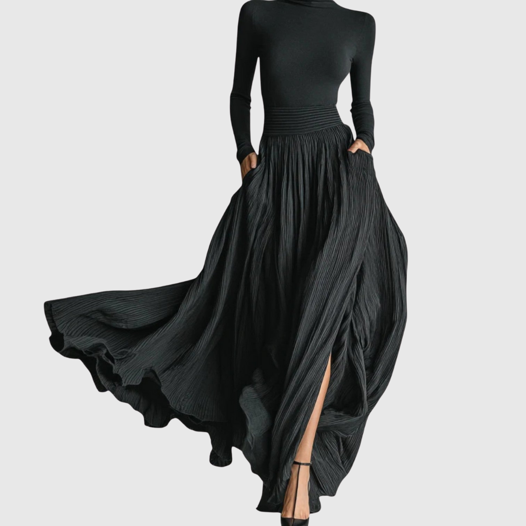Cery | High Waist Maxi Skirt Plus Shirt