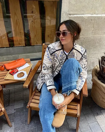 Luna™ - Vintage Floral Quilted Cotton Coat
