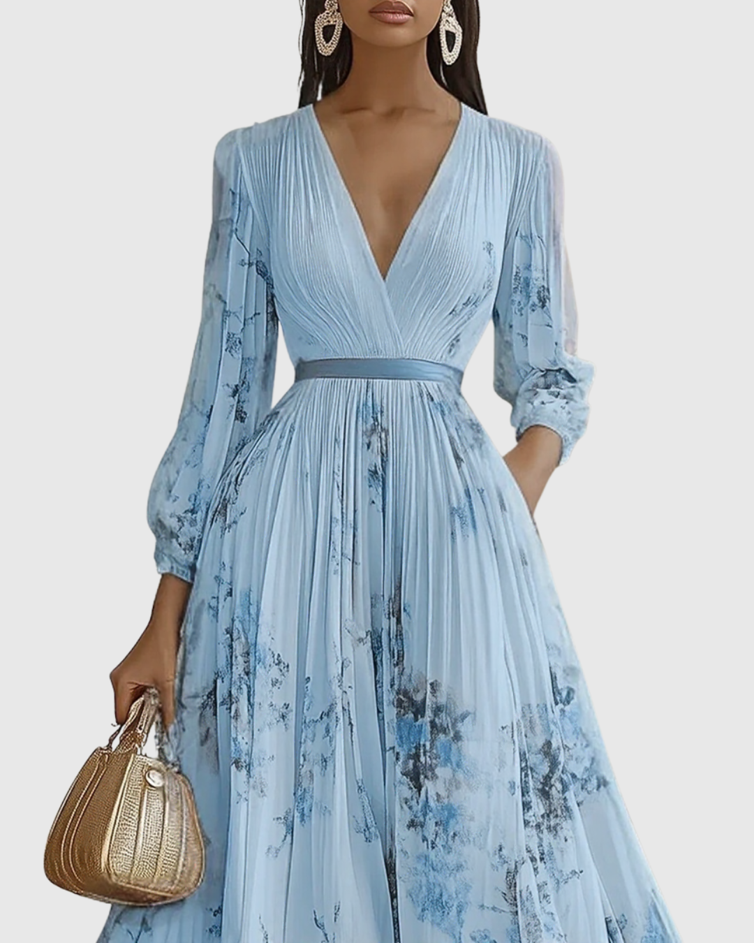 Roella | Elegant Pleated Maxi Dress
