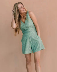 Mint green dotted