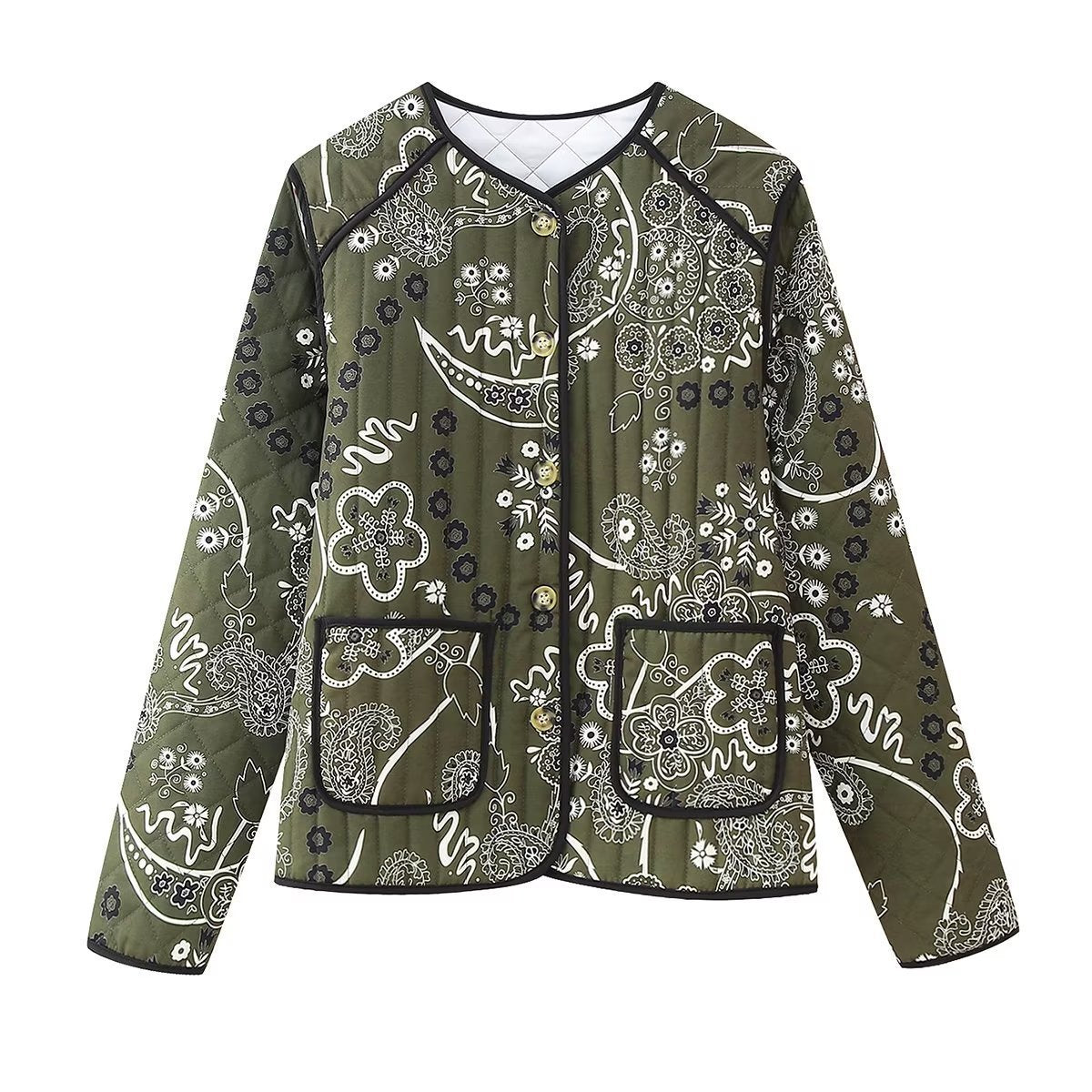 Luna™ - Vintage Floral Quilted Cotton Coat