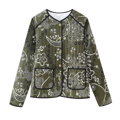 Luna™ - Vintage Floral Quilted Cotton Coat