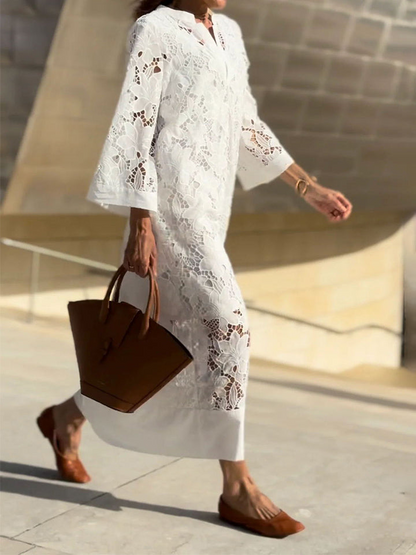 Gabriella™ - Long Sleeve Lace Maxi Dress