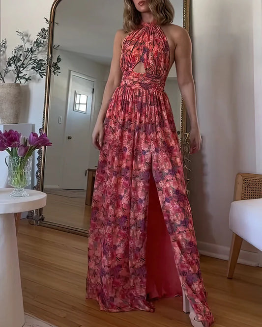 Rose Backless Maxi
