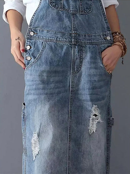 Harper™ - Vintage Denim Overall Dress