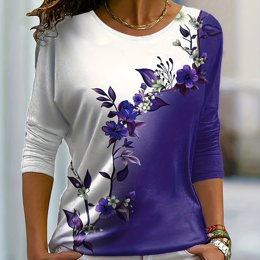 Lila's Blossom Color Block Top