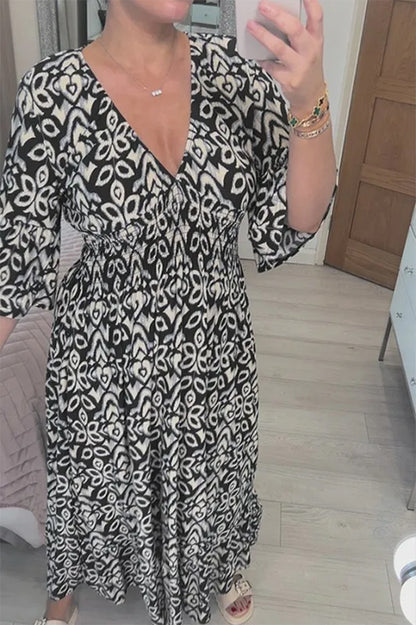 Summer Charm V-Neck Dress
