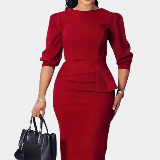 Claud | Refined Ruffle Midi Dress