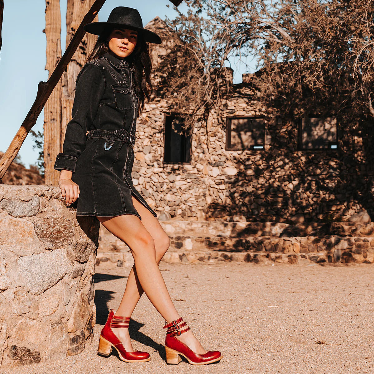 Sophia™ | Vintage Leather Block Heel