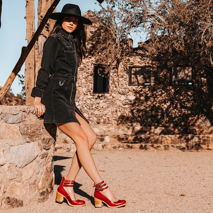 Sophia™ | Vintage Leather Block Heel