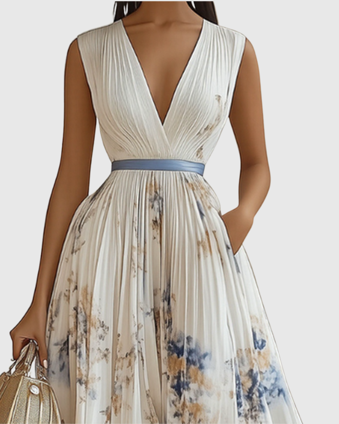 Roella | Elegant Pleated Maxi Dress