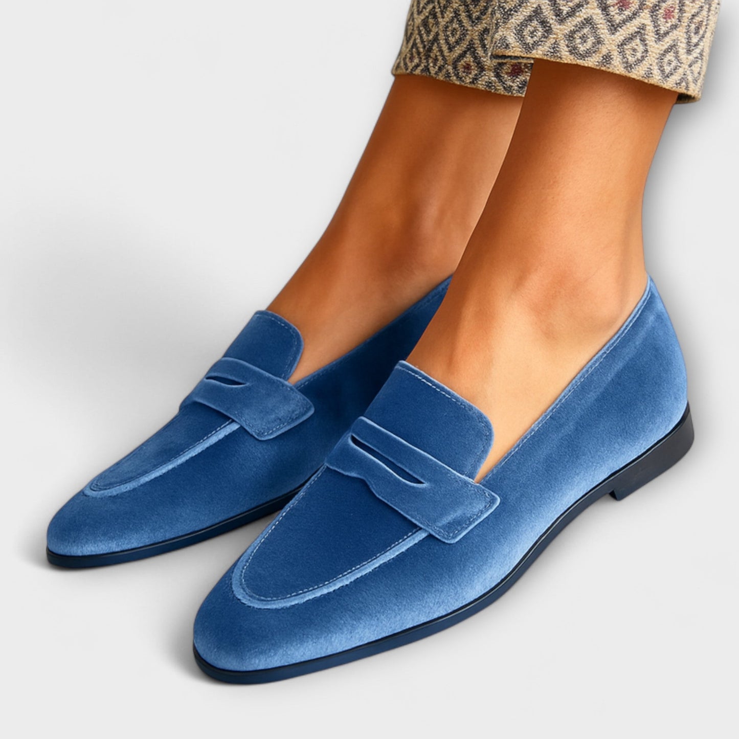 Lou - Velvet Loafers