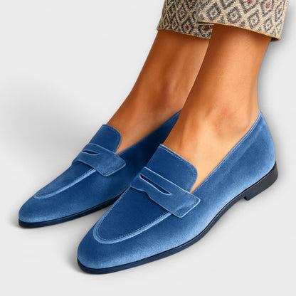 Lou - Velvet Loafers