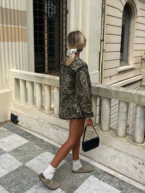 Luna™ - Vintage Floral Quilted Cotton Coat
