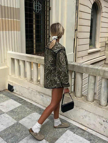 Luna™ - Vintage Floral Quilted Cotton Coat