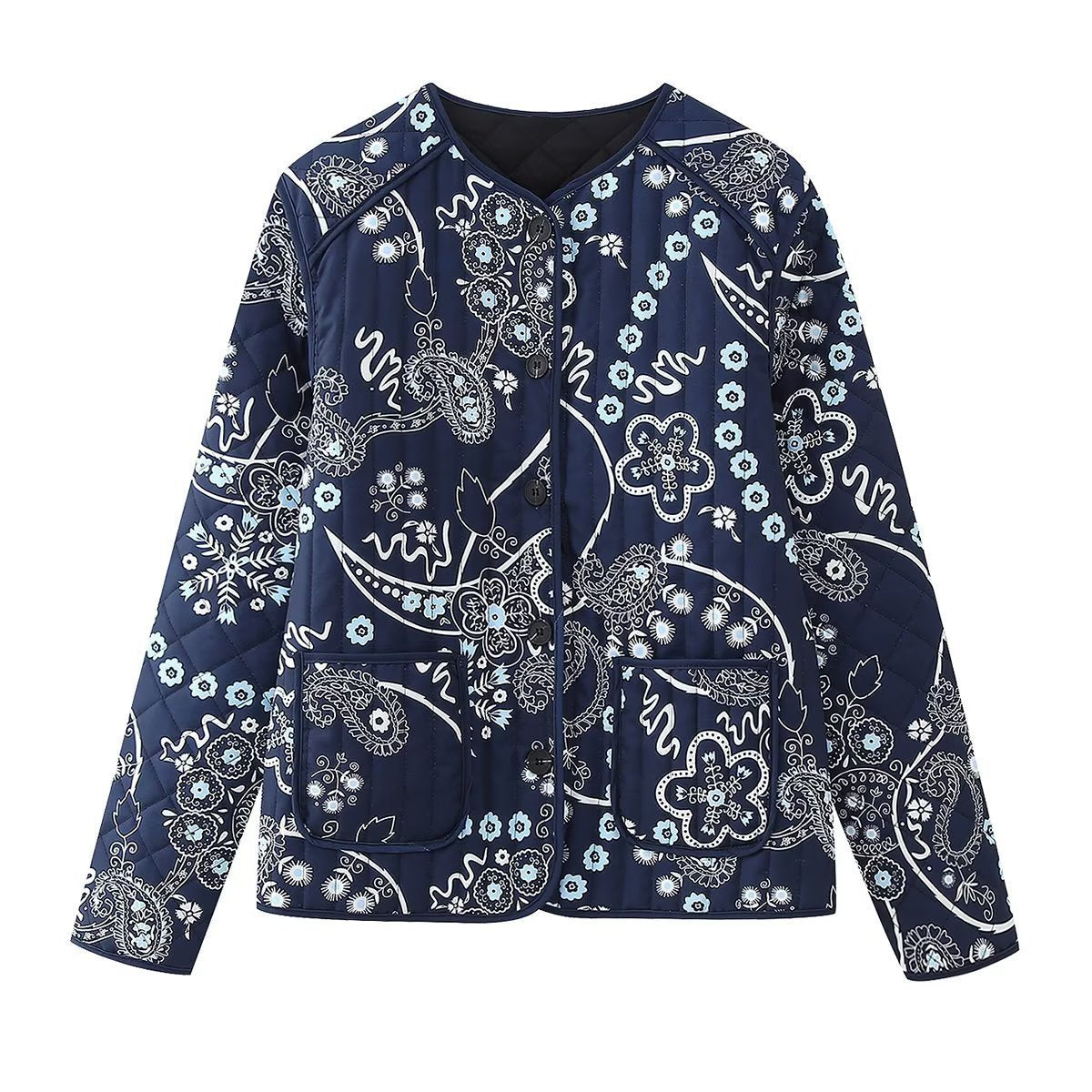 Luna™ - Vintage Floral Quilted Cotton Coat