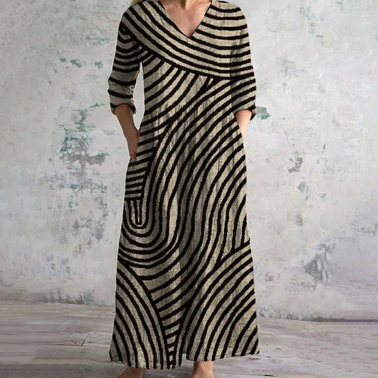 Aria™ | Vintage Striped Dress