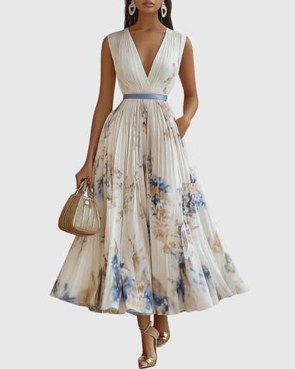 Roella | Elegant Pleated Maxi Dress