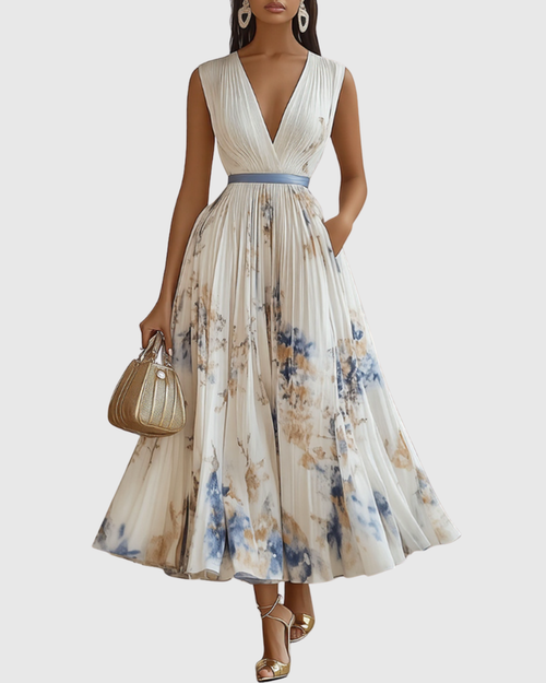 Roella | Elegant Pleated Maxi Dress